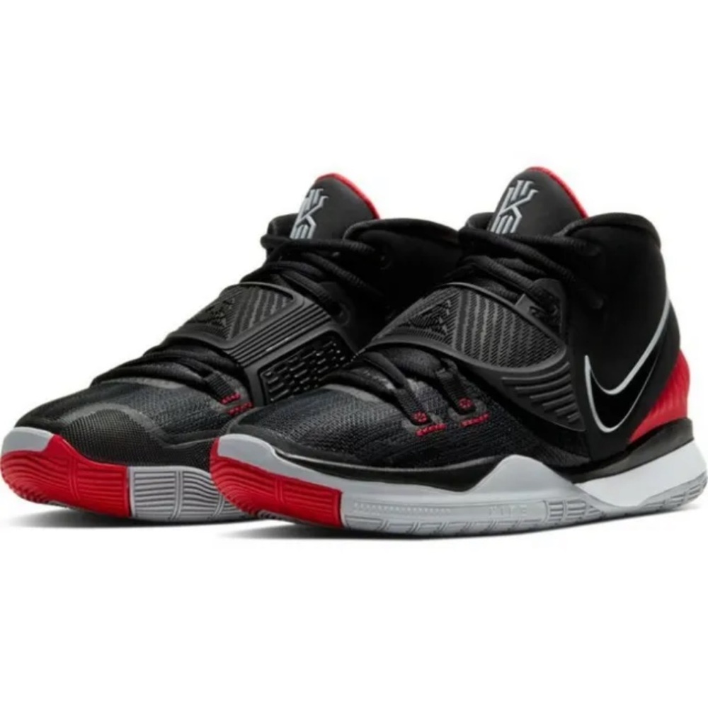 Nike Kyrie 6 GS Bred Basketball Shoes Youth Size 6 Black Red Kyrie Irving